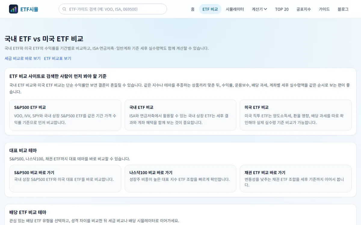 ETF 비교 도구